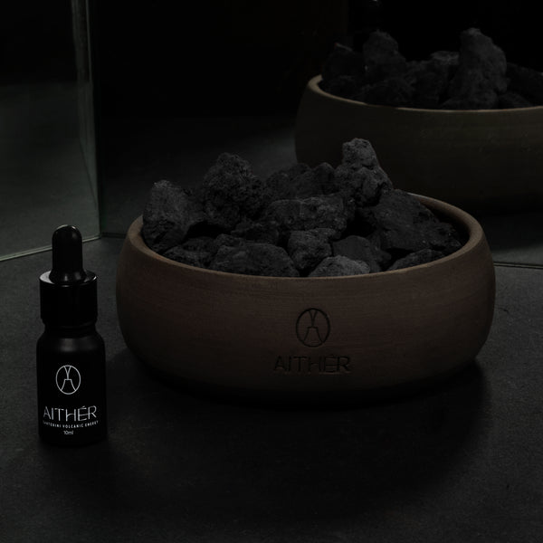 Ceramic Bowl Volcanic Stones Mineral Diffuser
