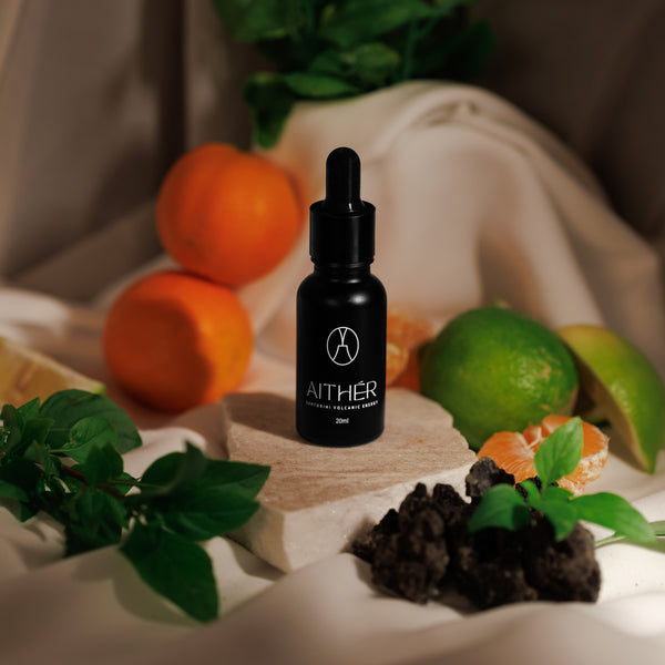 Lime, Basil & Mandarin Black Volcanic Stones Mineral Diffuser