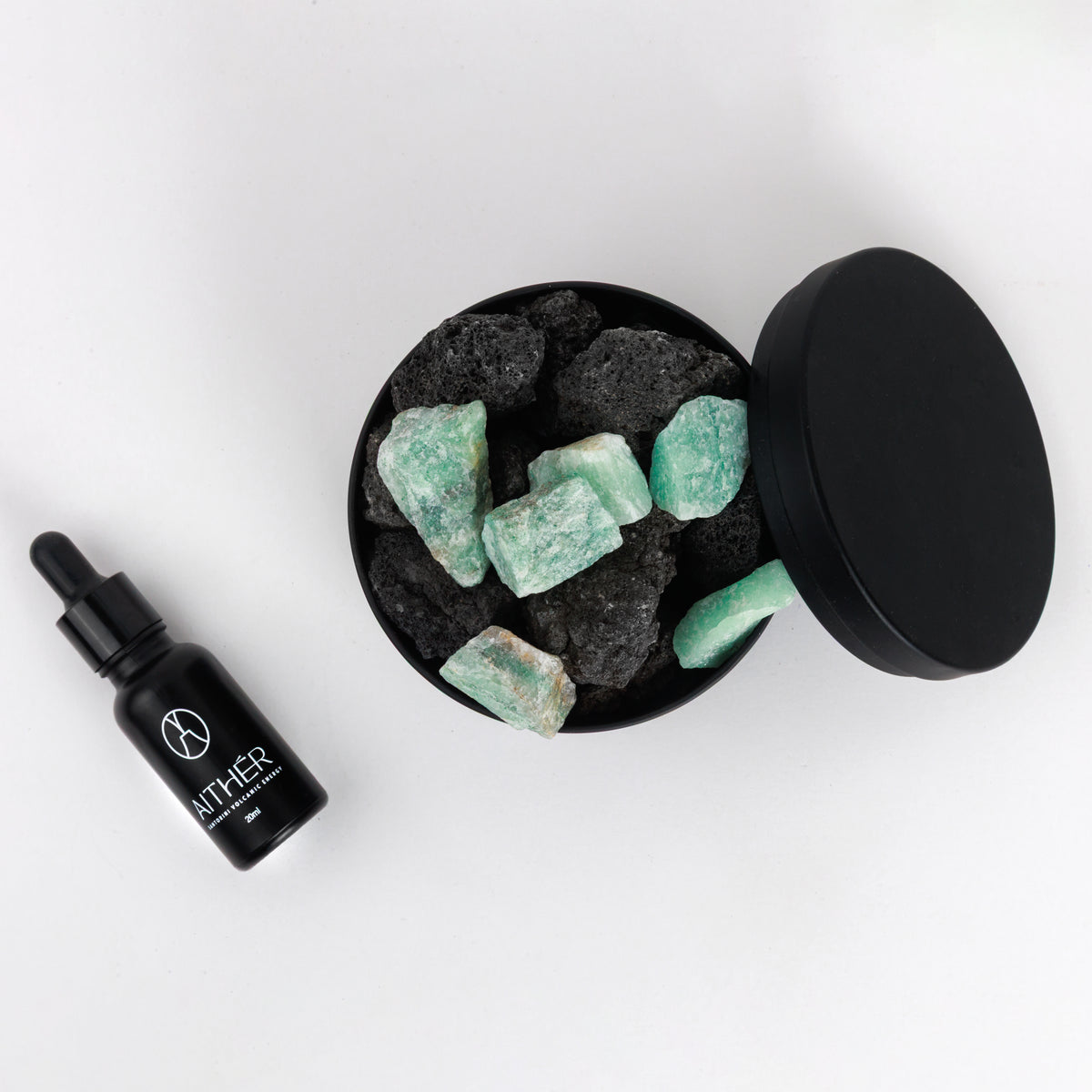 Green Fluorite Crystal Lava Box Diffuser