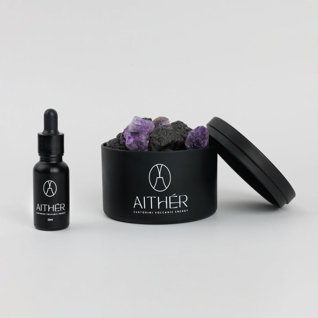 Amethyst Crystal Lava Box Diffuser