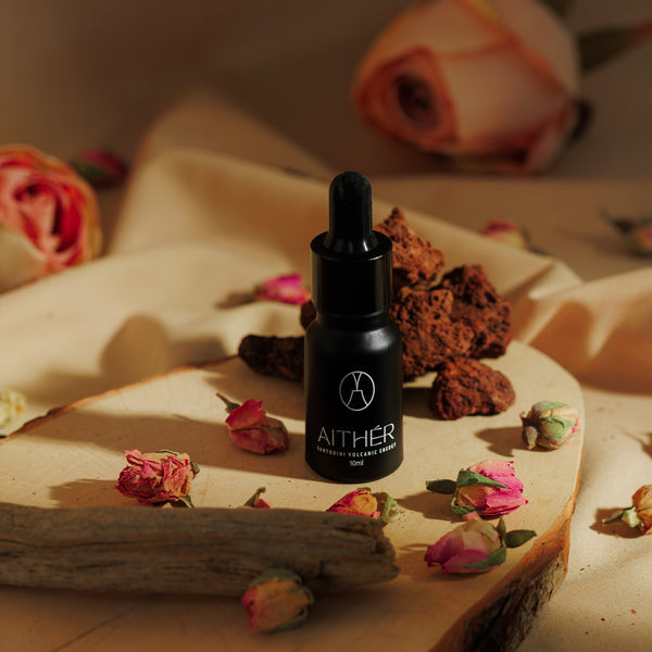 Rose Oud Amber Red Volcanic Stones Mineral Diffuser.