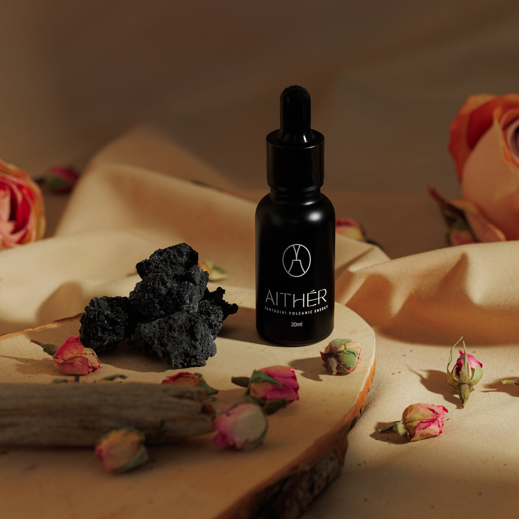 Rose oud Amber Black Volcanic Stones Mineral Diffuser