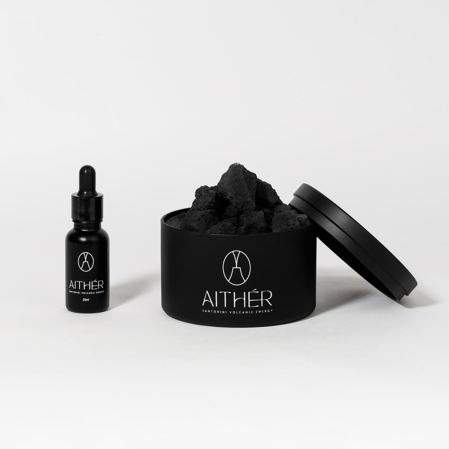 Μαύρο σύκο μαύρο ηφαιστειακό πέτρινη διάχυση ορυκτών