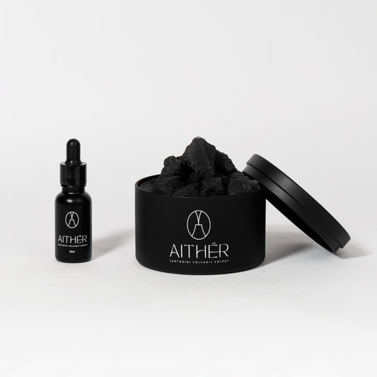 Large Jar Black Volcanic Stones Mineral Diffuser