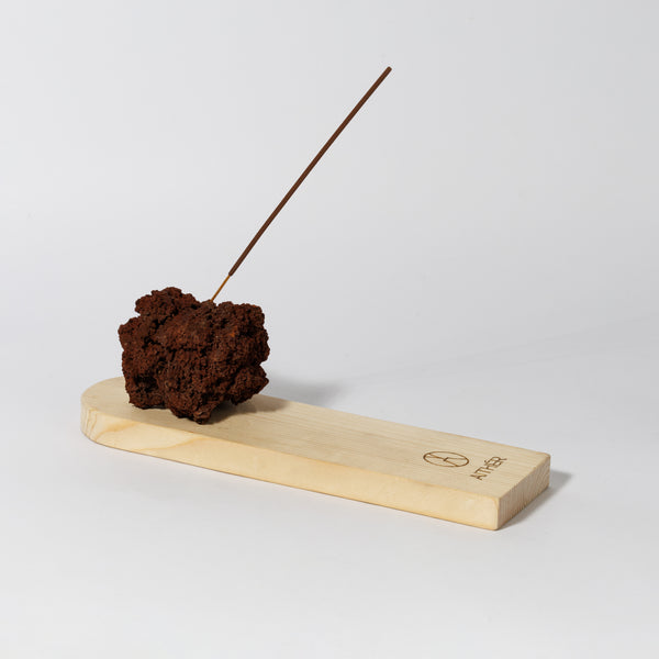 LAVA STONE INCENSE HOLDER RED