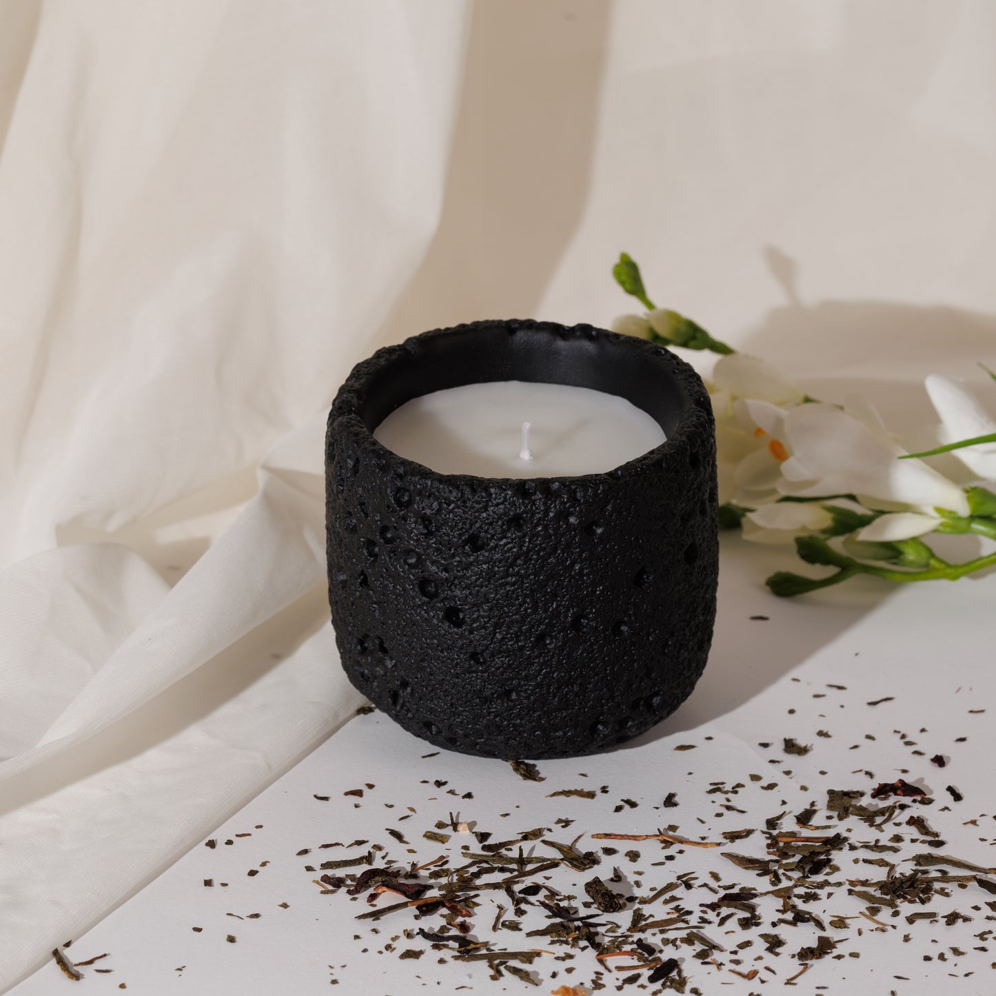 Scented Stone Cement Candle Gardenia Rose ???